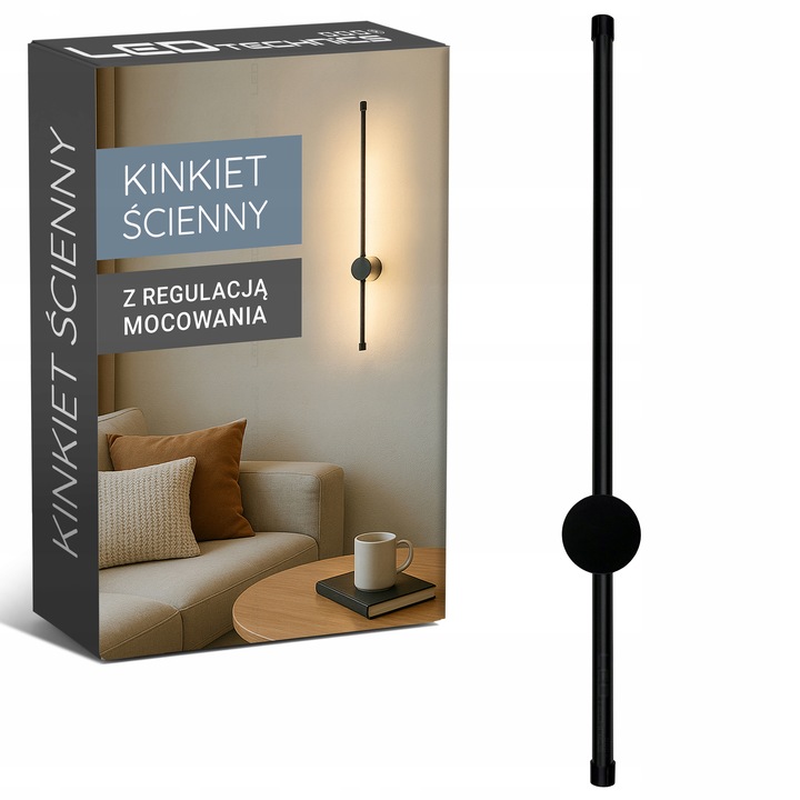 Kinkiet ścienny 60cm wewnętrzny 14W LED CCD nad lustro obraz