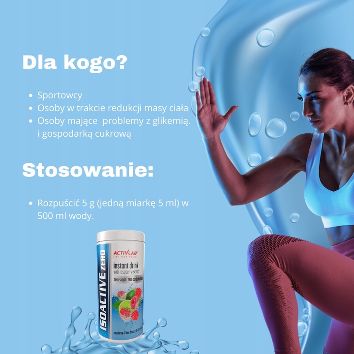 Isoactive ZERO Elektrolity BEZ CUKRU MALINA-LIMONKA