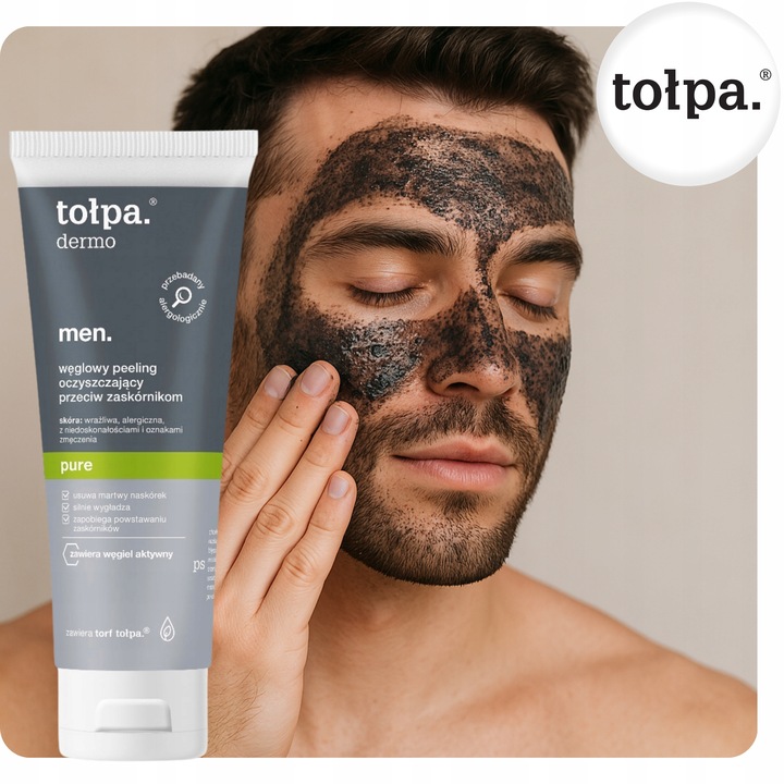 Peeling Węglowy Oczyszczający Przeciw Zaskórnikom dla Mężczyzn 100 ml