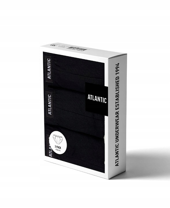 Klasyczne slipy ATLANTIC 100% bawełna 3BMP-006 Komfort i Styl w jednym L