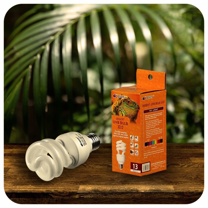 ŻARÓWKA UVB 10.0 13W E27 DLA GADÓW PUSTYNNYCH ZDROWA WYTRZYMAŁA