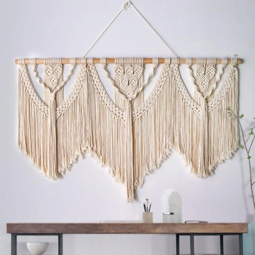Makrama na Ścianę Boho Łapacz Snów Ozdoba Ścienna