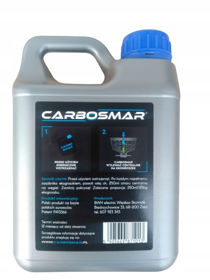 CARBOSMAR PŁYNNY SMAR 2L DO KOTŁÓW NA EKOGROSZEK