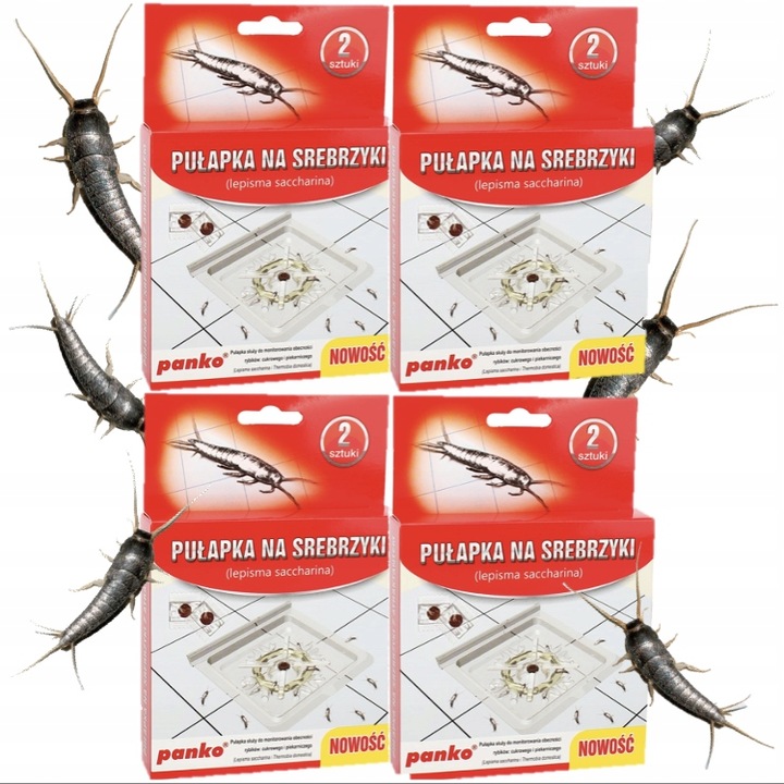 PUŁAPKA NA RYBIKI CUKROWE SREBRZYKI 8 SZTUK