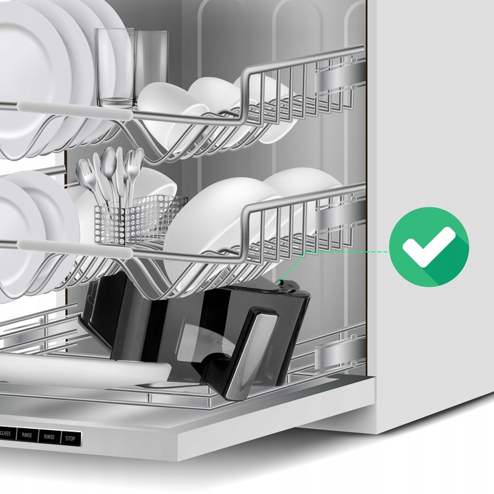 FRYTKOWNICA BEZTŁUSZCZOWA FRYTOWNICA AIRFRYER DUŻA 12 PROGRAMÓW 6l 1500W