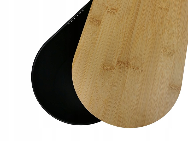 CHLEBAK POJEMNIK NA PIECZYWO Z POKRYWĄ DESKĄ DO KROJENIA CZARNY CH01