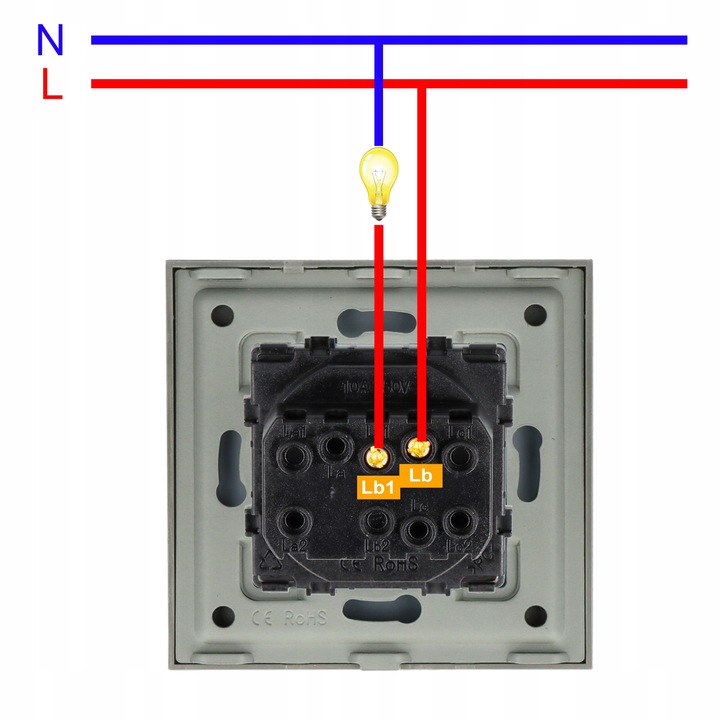 WŁĄCZNIK WYŁĄCZNIK ŚWIATŁA SZKLANY POJEDYNCZY PRZEŁĄCZNIK CZARNY