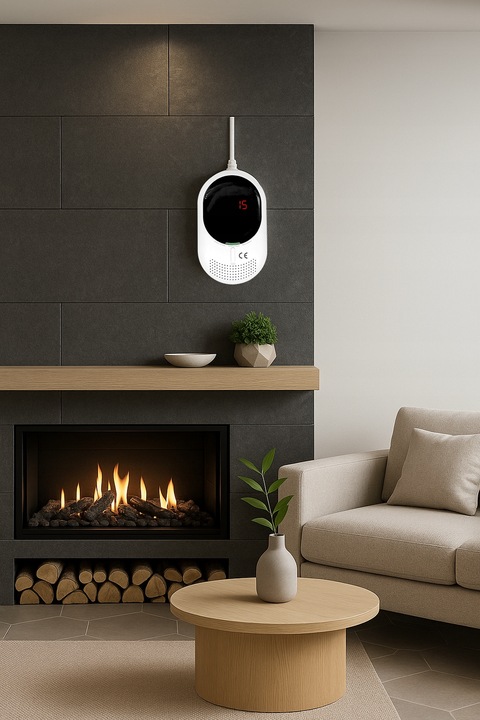 Czujnik Czadu Gazu Ziemnego Detektor Tlenku Węgla CERTYFIKOWANY 85dB LCD