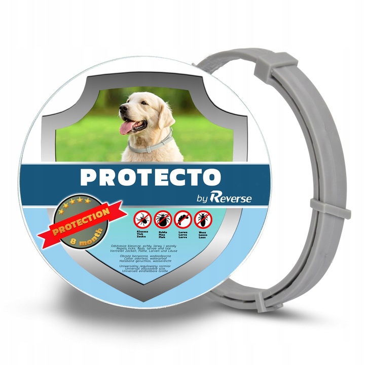 OBROŻA DLA PSA NA PCHŁY KLESZCZE 8 MSC UNIWERSALNA