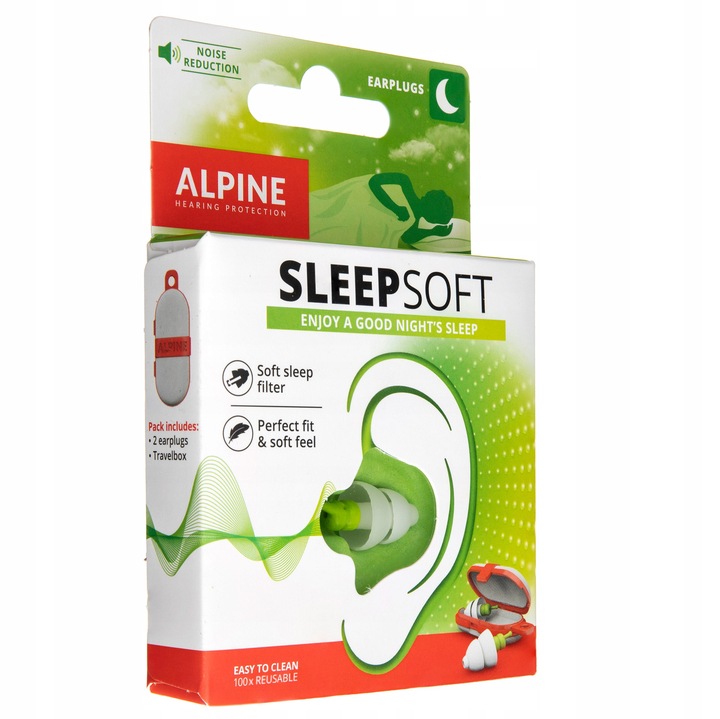 ALPINE SLEEPSOFT ZATYCZKI DO SPANIA CHRAPANIE