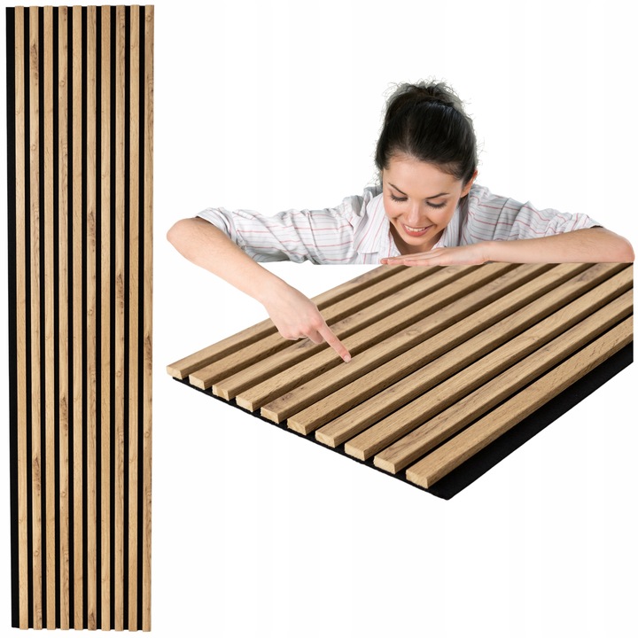 Lamele ścienne na Płycie Dąb Wotan Panel Panele POLSKIE PREMIUM - 275x46 cm