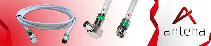 GOTOWY KABEL ANTENOWY Złącza Wtyk F - Wtyk TV KĄTOWY Długość kabla: 2m