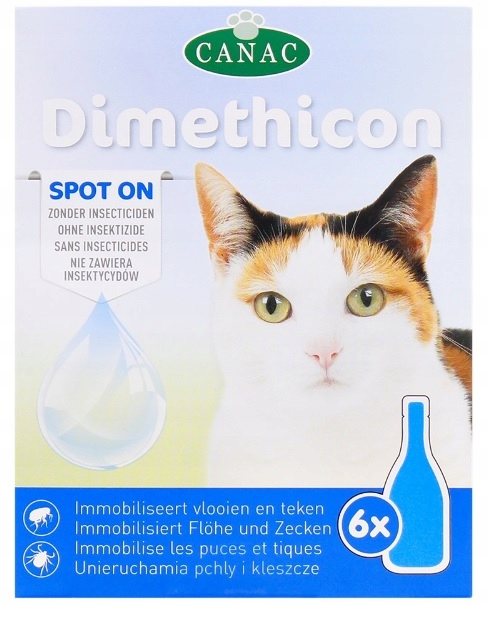 KROPLE NA KLESZCZE I PCHŁY DLA KOTA ZESTAW 6 SZTUK DAWEK PRZECIW KLESZCZOM