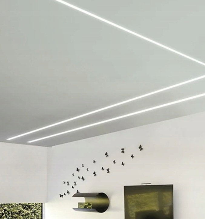 Zestaw PROFIL LED ALUMINIOWY do PŁYT karton-gips GK GIPSOWYCH + klosz