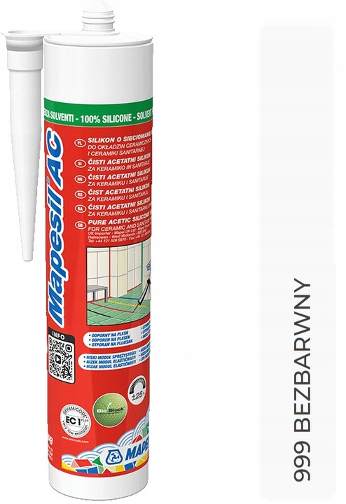 Silikon MAPEI Mapesil AC 999 bezbarwny sanitarny