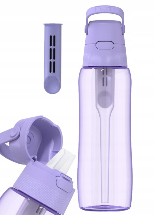 Butelka filtrująca wodę Dafi Solid LAWENDOWA barwiona 0,7l