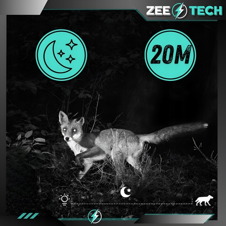 FOTOPUŁAPKA KAMERA MYŚLIWSKA LEŚNA IR 940nm PL MENU KARTA 32GB +