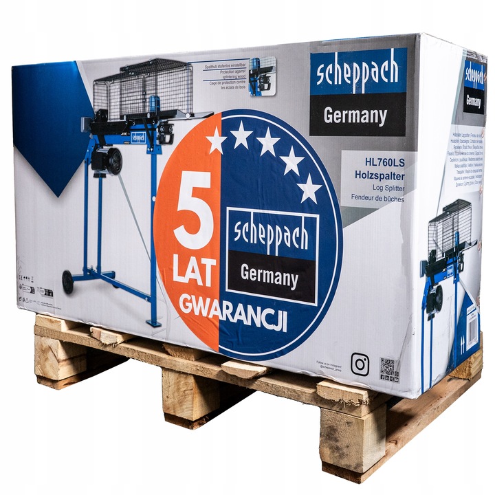 ORYGINALNA MOCNA ŁUPARKA DO DREWNA SCHEPPACH GERMANY HL760LS ZE STOJAKIEM