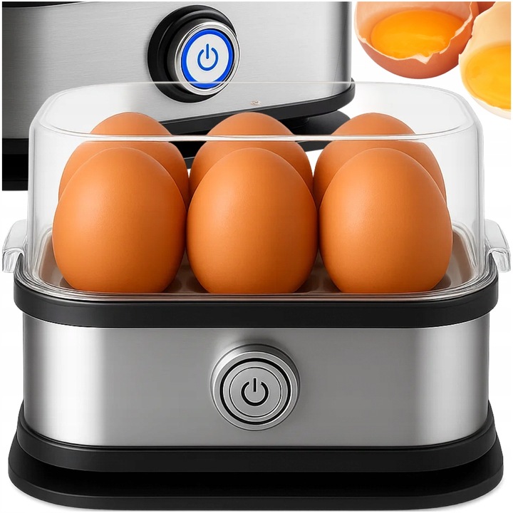 JAJOWAR AUTOMAT DO GOTOWANIA JAJEK OMLETU 6 JAJEK 200W ZESTAW Z MIARKĄ