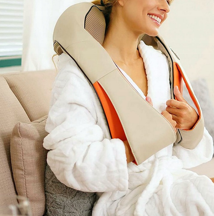 MASAŻER DO KARKU SZYI PLECÓW KRĘGOSŁUPA NÓG PAS MASUJĄCY SHIATSU KARK