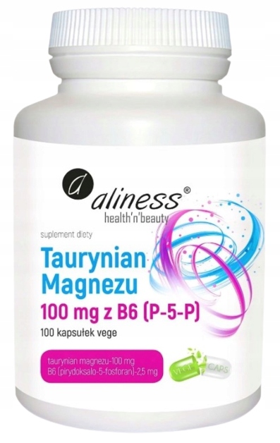 Aliness Taurynian Magnezu 100mg B6 P-5-P Kości