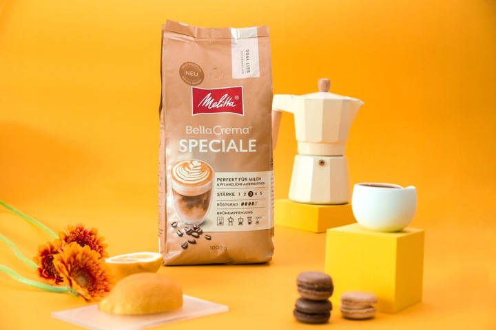 Kawa ziarnista MELITTA BELLACREMA SPECIALE 1kg | niegorzka, z nutą orzecha