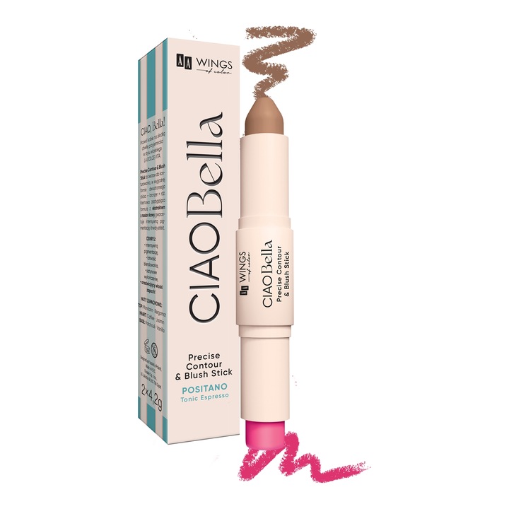 AA Wings Of Color Ciao Bella Precise ConturBlush Stick 02 2x4,2g