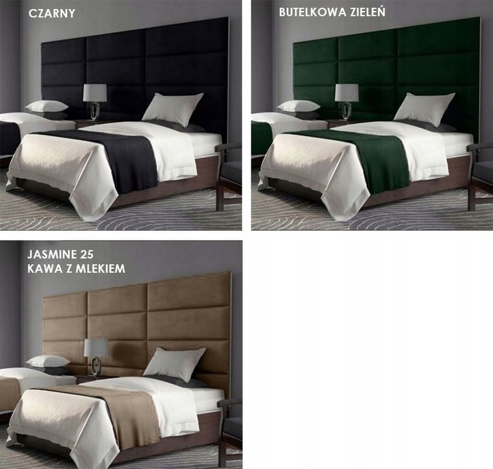 60X40 PANELE ŚCIENNE TAPICEROWANE WEZGŁOWIE WELUR KING VELVET
