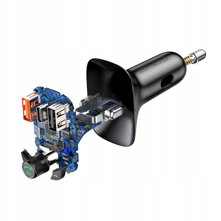 Transmiter Bluetooth / ładowarka do samochodu Baseus S-13 - czarny