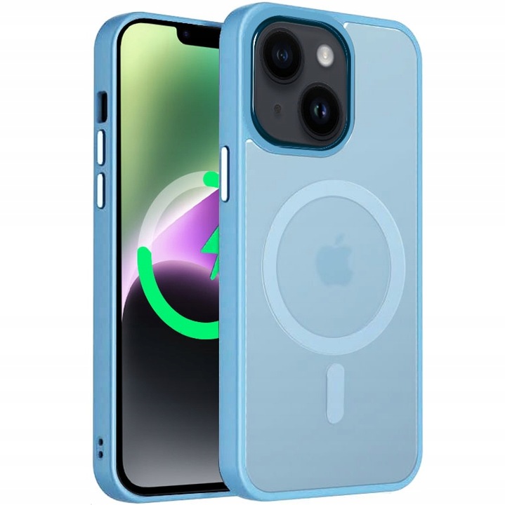 Etui Do iPhone 14 +Szkło 9H WZMACNIANE 360° Matt Case Do Magsafe