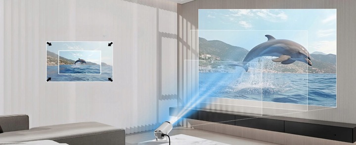 PROJEKTOR RZUTNIK Przenośny Android Smart Mini TV 4K LED Głośnik WIFI