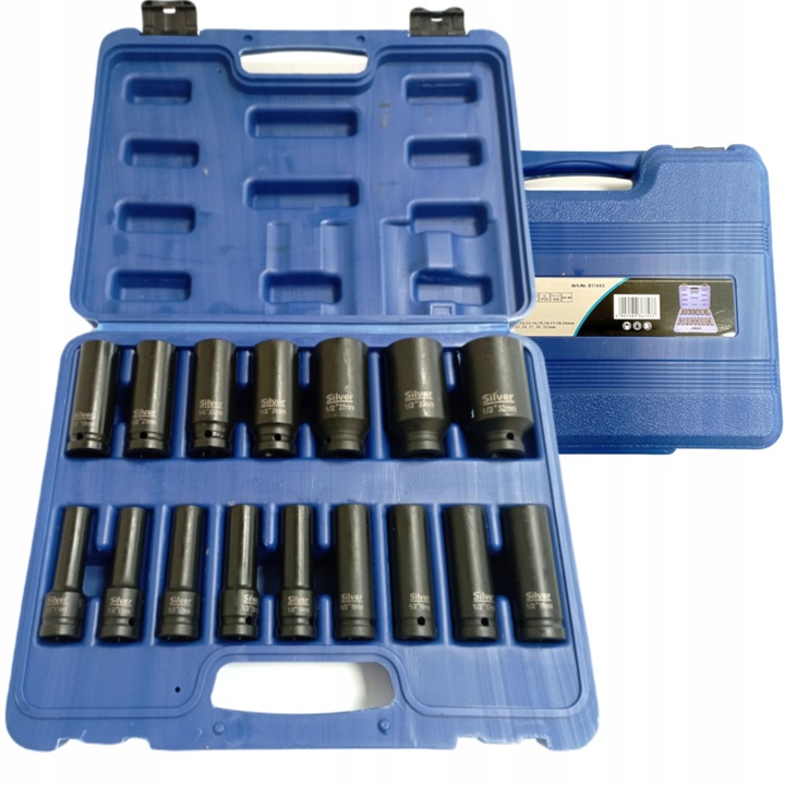 UDAROWE KLUCZE NASADOWE 1/2 NASADKI DŁUGIE 10-32mm 16 elementów