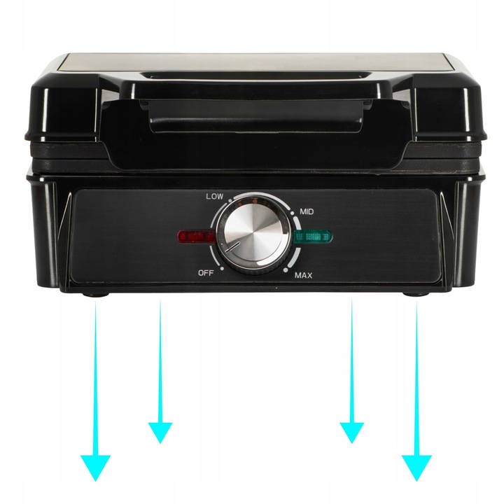 GOFROWNICA 2000W OPIEKACZ DO GOFRÓW MOCNA Z REGULACJĄ TEMPERATURY