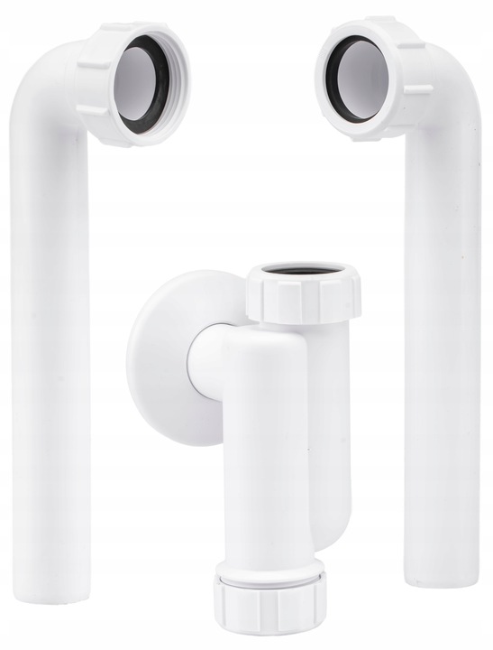 ODPŁYW PRZYŚCIENNY SYFON UMYWALKOWY OSZCZĘDZAJĄCY MIEJSCE SOLIDNY MCALPINE