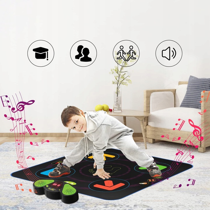 MATA MUZYCZNA TAŃCZENIA PIANINKO GRA TANECZNA MATA DO TAŃCA DLA DZIECI