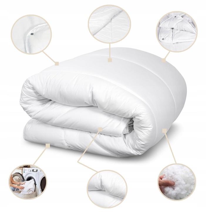 Kołdra 4 Pory Roku Antyalergiczna Całoroczna Duo Podwójna 160x200 cm