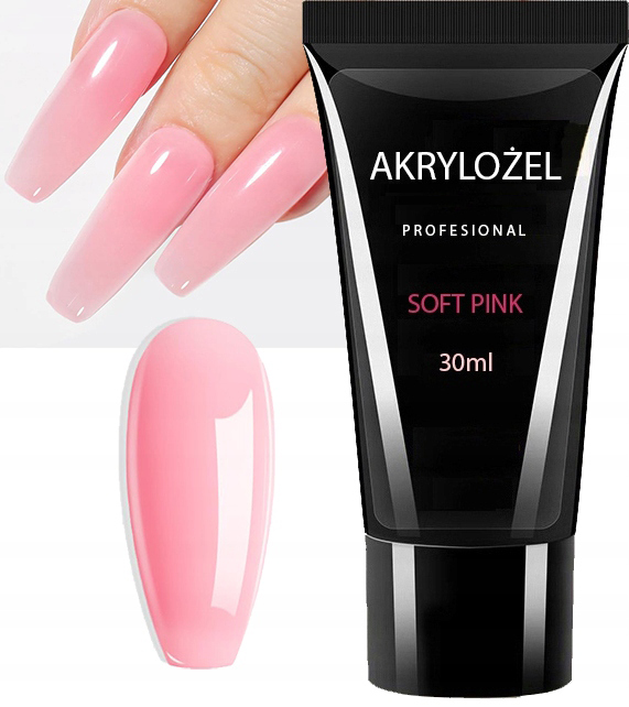 Zestaw akrylożel 30ml + dual formy 120szt + pędzelek i liquid do paznokci