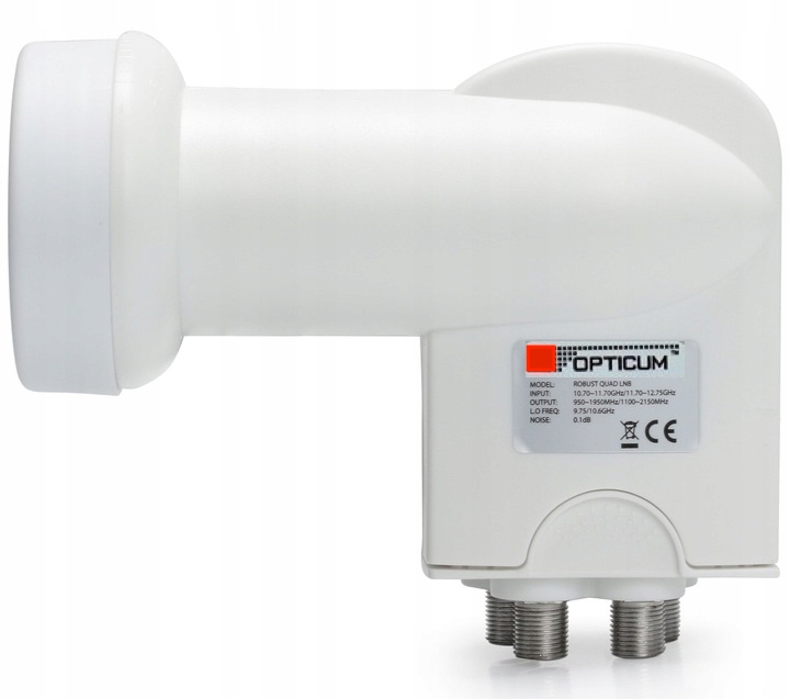 KONWERTER SATELITARNY QUAD na cztery OPTICUM Full HD 4K + MIERNIK +