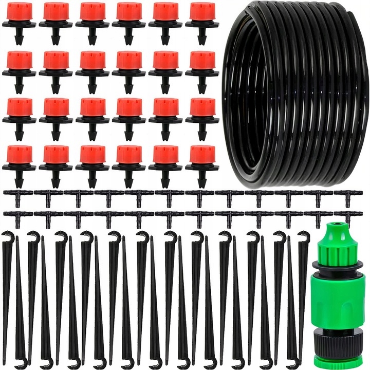 ZESTAW DO NAWADNIANIA KROPELKOWEGO SYSTEM DO KWIATKÓW ROŚLIN 25m + 30dysz