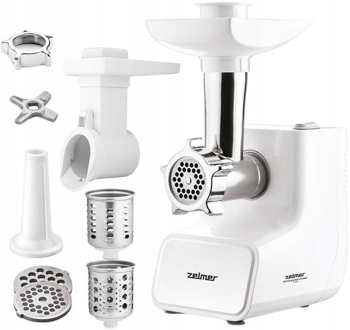 MASZYNKA DO MIELENIA MIĘSA ZELMER ZMM3512B SZATKOWNICA BIAŁA 1500W