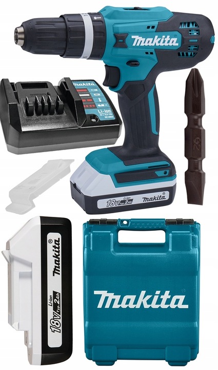 Wiertarko-wkrętarka udarowa Makita HP488DWAE + Akumulator 2.0Ah +