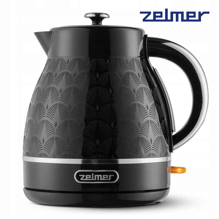 CZAJNIK ELEKTRYCZNY ZELMER BEZPRZEWODOWY PŁASKA GRZAŁKA CICHY 1,7L