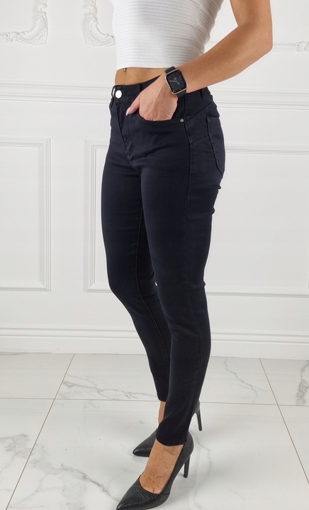 M.SARA WYSZCZUPLAJĄCE SPODNIE DAMSKIE JEANSY PUSH UP WYSOKI STAN ELASTYCZNE