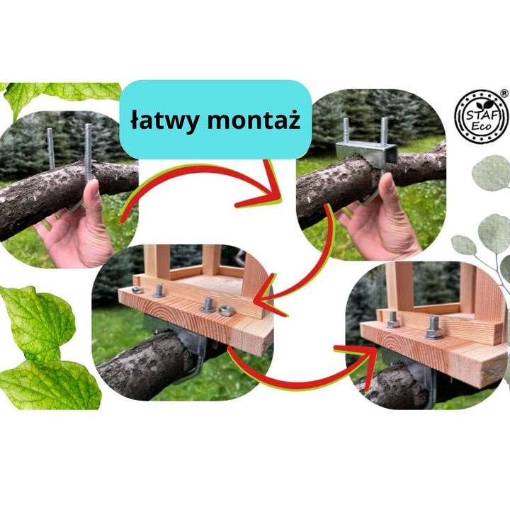 Karmnik dla ptaków na balkon uchwyt + WYSUWANA SZUFLADA - Producent