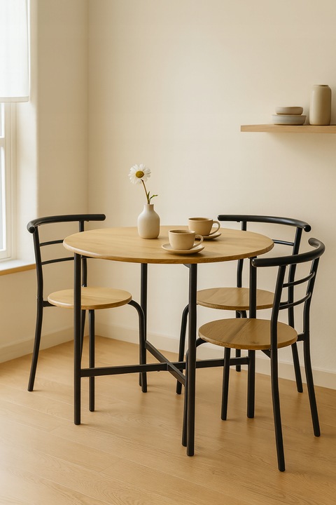 ZESTAW MEBLI ERGONOMICZNY 4 KRZESŁA STÓŁ DO KUCHNI SALONU JADALNI LUGO