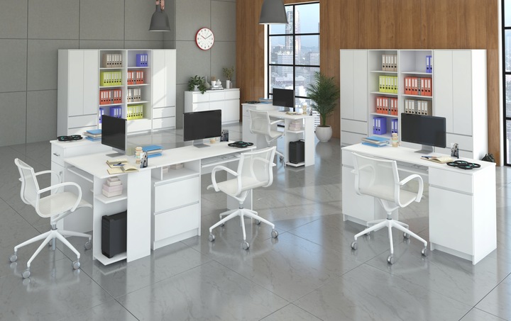 Szafa garderoba 90cm 2d 2szuflady biała B-9