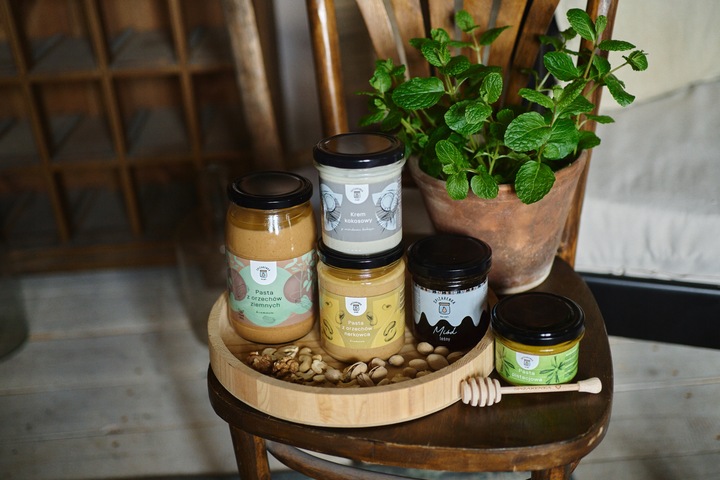 MASŁO ORZECHOWE 900g pasta z orzechów ziemnych SMOOTH krem - SPIŻARENKA