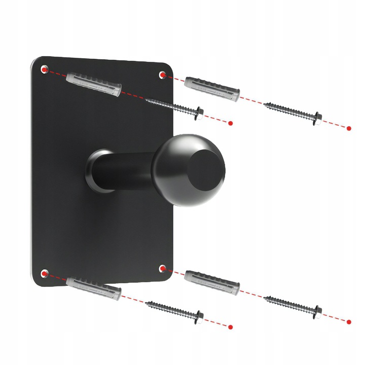 SOLIDNY Wieszak na bagażnik rowerowy ścienny na HAK holowniczy kula FREZ