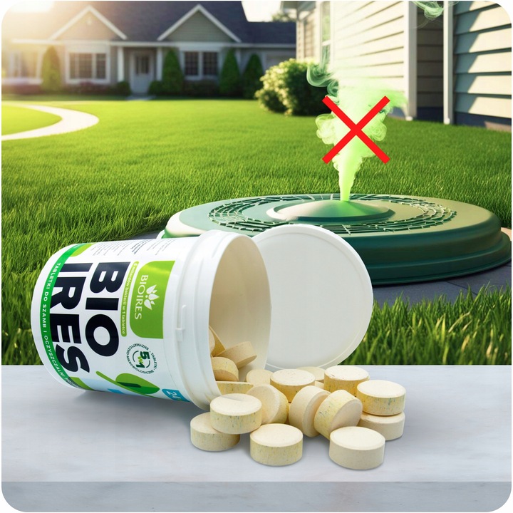 TABLETKI BAKTERIE DO SZAMBA OCZYSZCZALNI BIOIRES TABS PREPARAT NA ROK