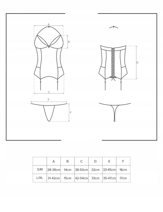 Bielizna-838-COR-3 gorset i stringi L/XL